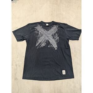 VTG Y2K Ecko Unltd Shirt Mens 2XL Black Flaws Hiphop Grunge Short Sleeve